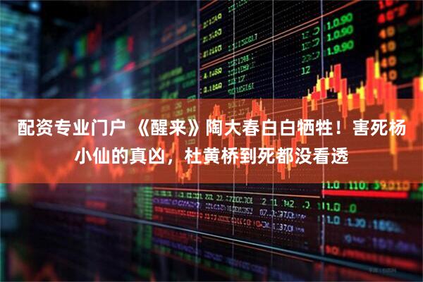 配资专业门户 《醒来》陶大春白白牺牲！害死杨小仙的真凶，杜黄桥到死都没看透
